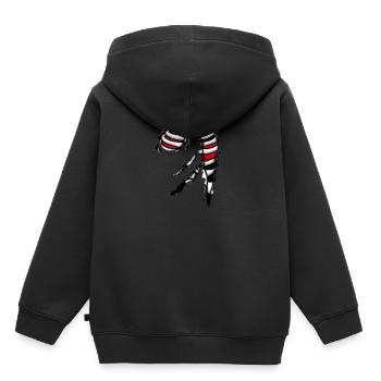 côtes de poitrine squelette squelette Costume Horreur - Sweat Premium à capuche enfant bio - noir - Dos - AI Model Kid Male (0cm)