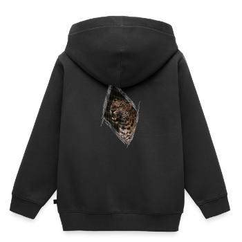 leopard - Kids Premium Organic Hoodie - black - Back - AI Model Kid Male (0cm)