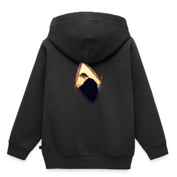 Arbre - Sweat Premium à capuche enfant bio - noir - Dos - AI Model Kid Male (0cm)