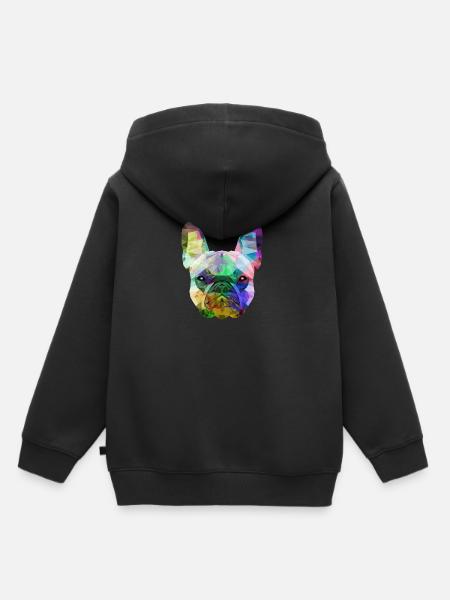 French Bulldog - Kinder Premium Organic Hoodie - Schwarz
