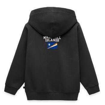 Drapeau Marshallais Shirt - Îles Marshall Vintage - Sweat Premium à capuche enfant bio - noir - Dos - AI Model Kid Male (0cm)