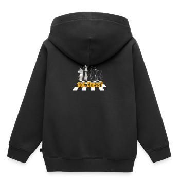 Échecs - Dames - Echecs obtenu? - Sweat Premium à capuche enfant bio - noir - Dos - AI Model Kid Male (0cm)