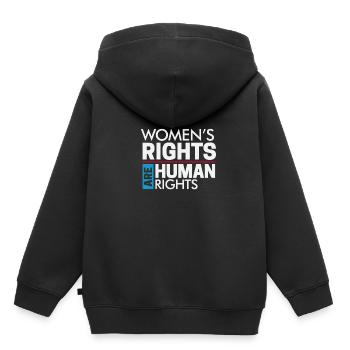Les droits des femmes sont des droits humains - Sweat Premium à capuche enfant bio - noir - Dos - AI Model Kid Male (0cm)