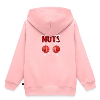 Nüsse Kastanien Weihnachtspaare Passen - Kinder Premium Organic Hoodie - Rosa - Hinten - AI Model Kid Female (0cm)