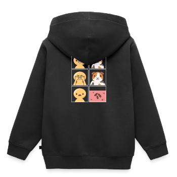 Guinea Pig Poop Design pour Guinea Pig Fan - Sweat Premium à capuche enfant bio - noir - Dos - AI Model Kid Male (0cm)