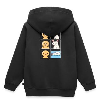 Conception de flop de lapin pour les gardiens de lapins - Sweat Premium à capuche enfant bio - noir - Dos - AI Model Kid Male (0cm)