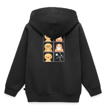 Meerschweinchen Kabel gegessen Design für Fans - Kinder Premium Organic Hoodie - Schwarz - Hinten - AI Model Kid Male (0cm)