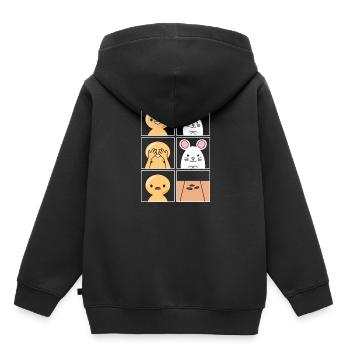 Conception de crottes de rat pour Rat Keeper - Sweat Premium à capuche enfant bio - noir - Dos - AI Model Kid Male (0cm)