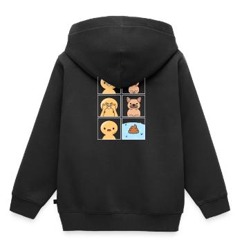 Conception de crottes de chien pour les propriétaires de chiens - Sweat Premium à capuche enfant bio - noir - Dos - AI Model Kid Male (0cm)