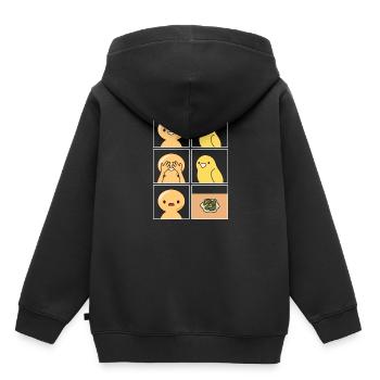 Canary Poop Design pour Canary Holder - Sweat Premium à capuche enfant bio - noir - Dos - AI Model Kid Male (0cm)