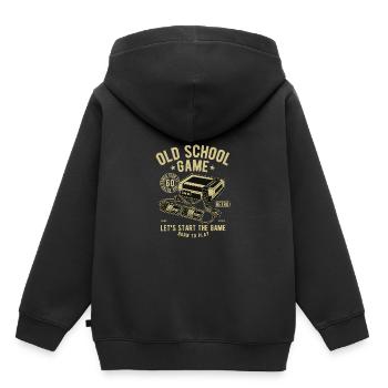 Gamers - Sweat Premium à capuche enfant bio - noir - Dos - AI Model Kid Male (0cm)