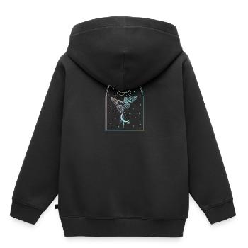 Mondsichel Rose Sorcellerie occulte Wicca Pastel - Sweat Premium à capuche enfant bio - noir - Dos - AI Model Kid Male (0cm)