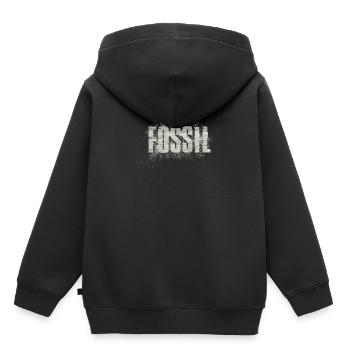 fossile - Sweat Premium à capuche enfant bio - noir - Dos - AI Model Kid Male (0cm)