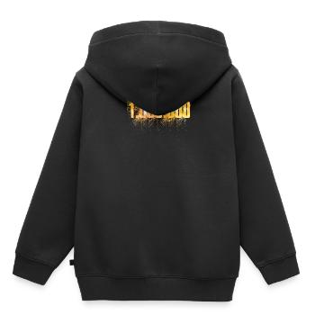 1.000.000 UN MILLION De Dollers Euro - Sweat Premium à capuche enfant bio - noir - Dos - AI Model Kid Male (0cm)