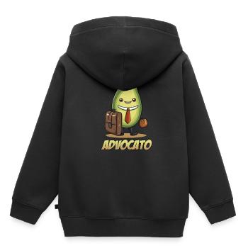 Drôle Advocato Avocat Avocat - Sweat Premium à capuche enfant bio - noir - Dos - AI Model Kid Male (0cm)
