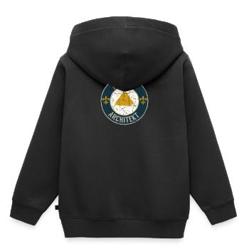 Kohten Architekt Abzeichen - Kinder Premium Organic Hoodie - Schwarz - Hinten - AI Model Kid Male (0cm)