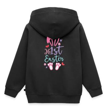 Ma première Pâques Pâques - Sweat Premium à capuche enfant bio - noir - Dos - AI Model Kid Male (0cm)