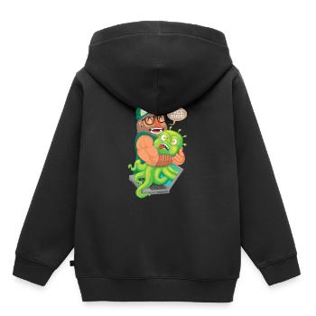 Free hugs - Kinder Premium Organic Hoodie - Schwarz - Hinten - AI Model Kid Male (0cm)