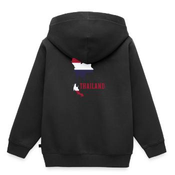 Thailand - Kinder Premium Organic Hoodie - Schwarz - Hinten - AI Model Kid Male (0cm)