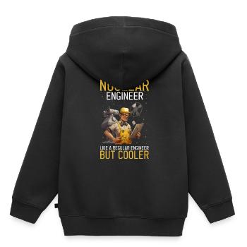 Kernenergie Spruch für Kernenergie - Kinder Premium Organic Hoodie - Schwarz - Hinten - AI Model Kid Male (0cm)