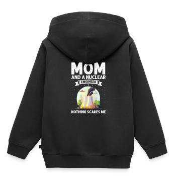 Kernenergie Spruch für Kernenergie - Kinder Premium Organic Hoodie - Schwarz - Hinten - AI Model Kid Male (0cm)