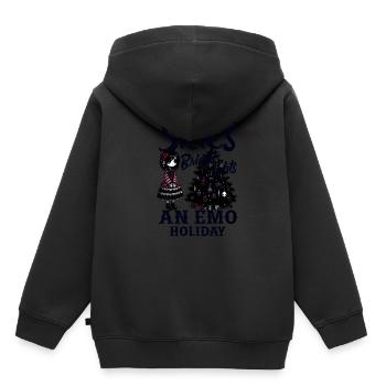 Dark Skies Bright Lights An Emo Holiday Emocore - Kinder Premium Organic Hoodie - Schwarz - Hinten - AI Model Kid Male (0cm)