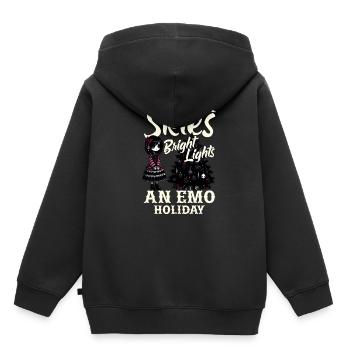 Dark Skies Bright Lights An Emo Holiday Emocore - Kinder Premium Organic Hoodie - Schwarz - Hinten - AI Model Kid Male (0cm)