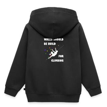 Climbing Klettern Bouldering Bouldern - Sweat Premium à capuche enfant bio - noir - Dos - AI Model Kid Male (0cm)