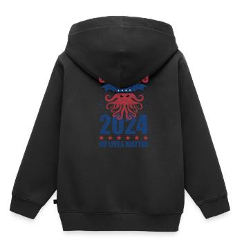 Cthulhu 2024 - Politischer Wahlkampf ohne Leben - Kinder Premium Organic Hoodie - Schwarz - Hinten - AI Model Kid Male (0cm)