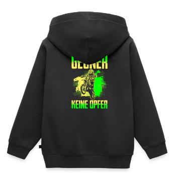 Motocross Recherche Adversaires Pas de victimes Moto - Sweat Premium à capuche enfant bio - noir - Dos - AI Model Kid Male (0cm)