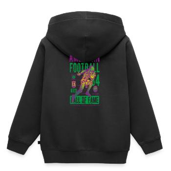 American Football - Kinder Premium Organic Hoodie - Schwarz - Hinten - AI Model Kid Male (0cm)