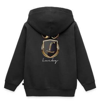 Wappen - Kinder Premium Organic Hoodie - Schwarz - Hinten - AI Model Kid Male (0cm)
