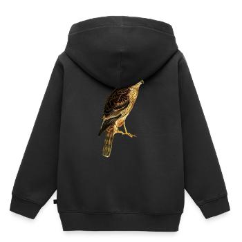 Oiseaux de proie Faucon - Sweat Premium à capuche enfant bio - noir - Dos - AI Model Kid Male (0cm)