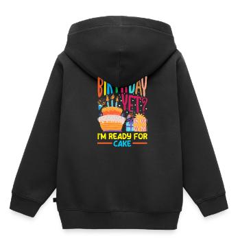 Ready for Cake Celebration - Kinder Premium Organic Hoodie - Schwarz - Hinten - AI Model Kid Male (0cm)