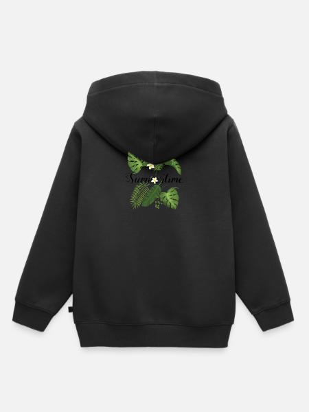 Sommerzeit Frühling Frühjahr - Kinder Premium Organic Hoodie - Schwarz