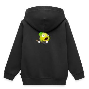poire - Sweat Premium à capuche enfant bio - noir - Dos - AI Model Kid Male (0cm)