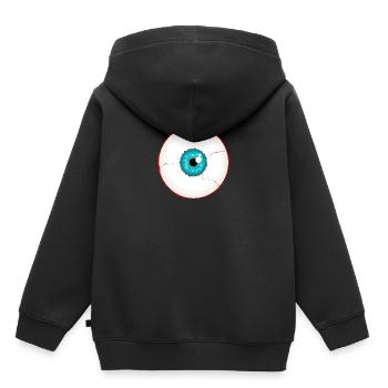 Eyeball turquoise blue (DDP) - Kids Premium Organic Hoodie - black - Back - AI Model Kid Male (0cm)