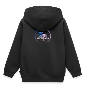 Skandinavien Spruch - Kinder Premium Organic Hoodie - Schwarz - Hinten - AI Model Kid Male (0cm)