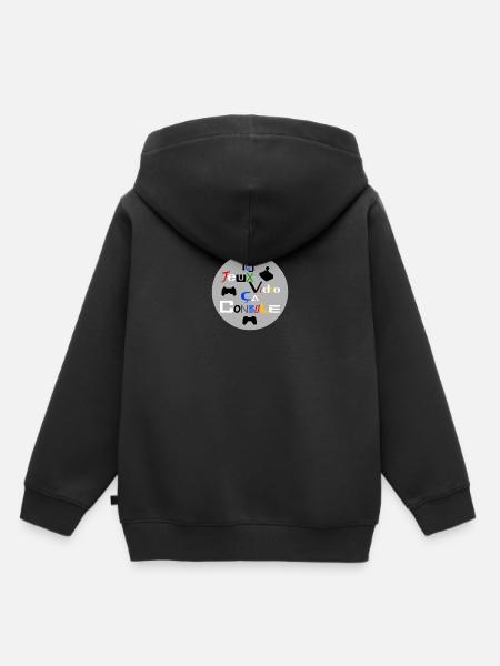 VIDEOSPIELE, DIESE KONSOLE! - Kinder Premium Organic Hoodie - Schwarz