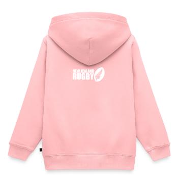 Maori Nouvelle-Zélande Rugby Tribal Tattoo Idea - Sweat Premium à capuche enfant bio - rose - Dos - AI Model Kid Female (0cm)