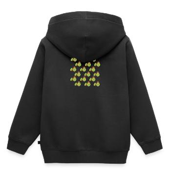 kiwi - Kinder Premium Organic Hoodie - Schwarz - Hinten - AI Model Kid Male (0cm)
