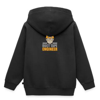 Ingénieur en ruban adhésif Idée cadeau drôle - Sweat Premium à capuche enfant bio - noir - Dos - AI Model Kid Male (0cm)