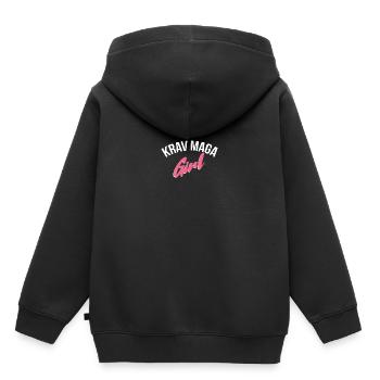 Krav Maga Girl Self Defense Arts martiaux cadeau - Sweat Premium à capuche enfant bio - noir - Dos - AI Model Kid Male (0cm)