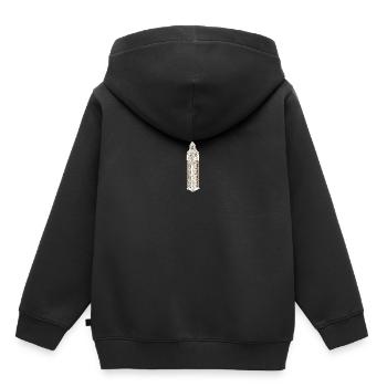 Tour Big Ben - Sweat Premium à capuche enfant bio - noir - Dos - AI Model Kid Male (0cm)