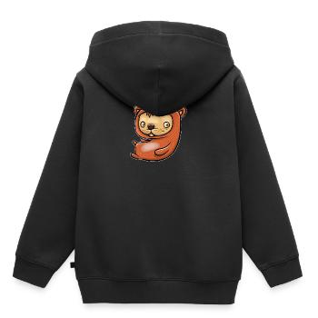 Happy Little Hamster - Kids Premium Organic Hoodie - black - Back - AI Model Kid Male (0cm)