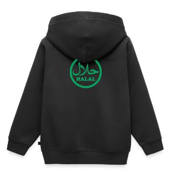Halal Wallah - Kinder Premium Organic Hoodie - Schwarz - Hinten - AI Model Kid Male (0cm)