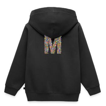 M - Kinder Premium Organic Hoodie - Schwarz - Hinten - AI Model Kid Male (0cm)
