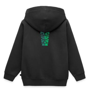 Cadeau de tatouage tribal polynésien Tiki de Marquesa - Sweat Premium à capuche enfant bio - noir - Dos - AI Model Kid Male (0cm)