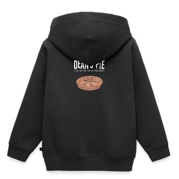 Tarte du doyen - Sweat Premium à capuche enfant bio - noir - Dos - AI Model Kid Male (0cm)