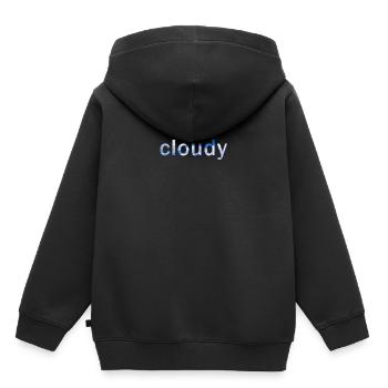 nuage - Sweat Premium à capuche enfant bio - noir - Dos - AI Model Kid Male (0cm)